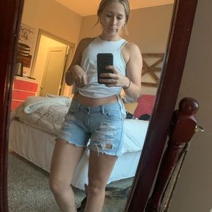 Machine Distressed Jean Shorts